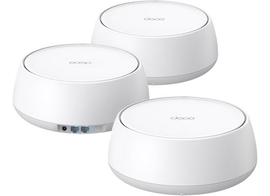 TP-Link Deco 7 BE25 Dual-Band BE5000 WiFi 7 Mesh Wi-Fi System | 4-Stream 5 Gbps, 240 Mhz | Covers up to 6,600 Sq.Ft | 2X 2.5G Ports Wired Backhaul | VPN,MLO, AI-Roaming, HomeShield, 3-Pack