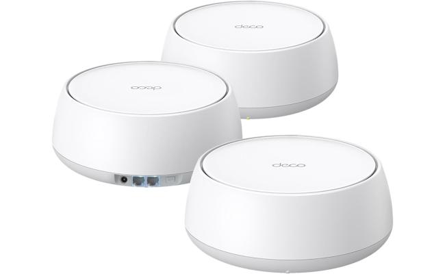 TP-Link Deco 7 BE25 Dual-Band BE5000 WiFi 7 Mesh Wi-Fi System | 4-Stream 5 Gbps, 240 Mhz | Covers up to 6,600 Sq.Ft | 2X 2.5G Ports Wired Backhaul | VPN,MLO, AI-Roaming, HomeShield, 3-Pack