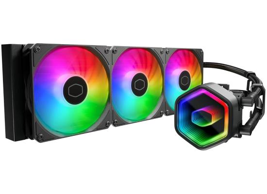 Cooler Master 360 Core II Liquid CPU AIO Cooler – 360mm Radiator, 3X ARGB PWM Fans, Infinity Mirror Dual-Chamber Pump, Quiet Cooling & Easy Installation, AMD AM5/AM4 & Intel LGA 1851/1700, Black