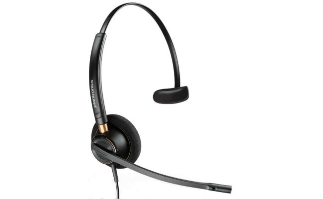 Poly - EncorePro 510 QD Wired Headset (Plantronics) - Works with Poly Call Center Digital Adapters - Acoustic Hearing Protection - Mono (Single-Ear)