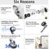 Honor Choice S7 Earbud, 13mm Titanium Driver, Bass Turbo System, Hi-Res Audio, Full-Time Adaptive Adjustment, Bluetooth 5.3, Intelligent Active Noise Cancellation 2.0, 36 Hours Battery Life, Grey | S7