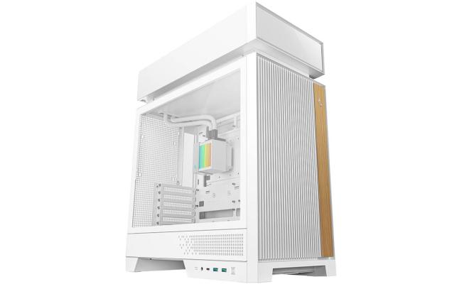 DeepCool CL6600 Computer Case, Pre-installed 360mm ARGB Liquid Cooler & 2x FL12R SE ARGB Fans, ABS + SPCC + Tempered Glass Material, White