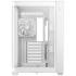 DeepCool CG530U 4F Curved Glass Panoramic ATX Mid-Tower Case 4x Pre Installed Fans Dual Chamber, Support Back Connectors & Up to 2x 360mm +280mm Radiators, Front 2x USB3.0 , White
