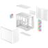 DeepCool CG530U 4F Curved Glass Panoramic ATX Mid-Tower Case 4x Pre Installed Fans Dual Chamber, Support Back Connectors & Up to 2x 360mm +280mm Radiators, Front 2x USB3.0 , White