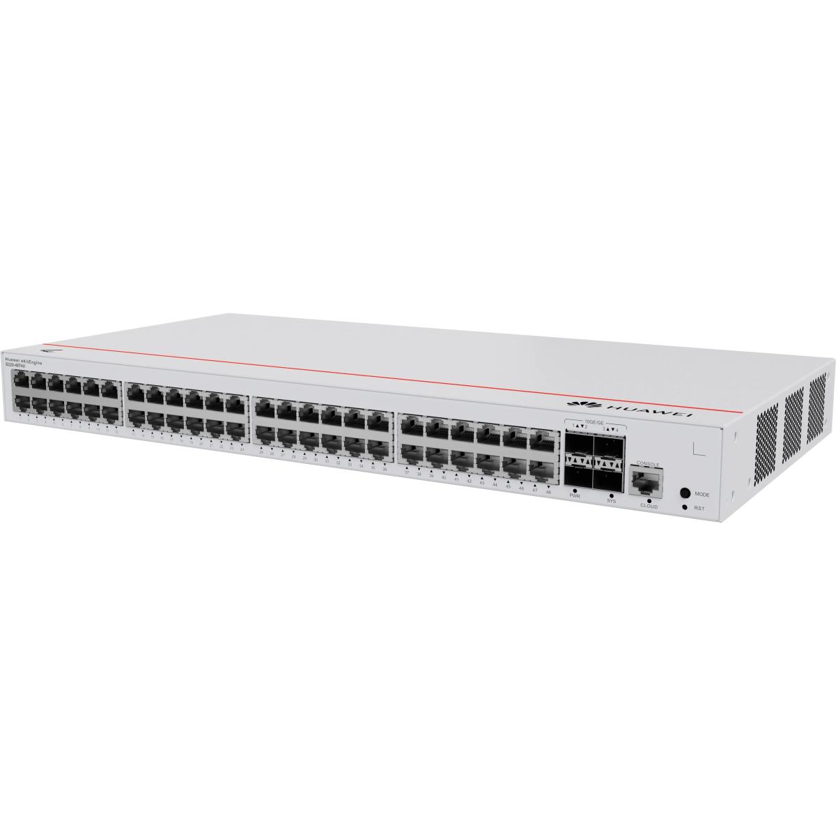 Huawei EKit S220-48T4X Managed 48-Port Gigabit Ethernet Switch with 4\u00d710G SFP+ Uplinks