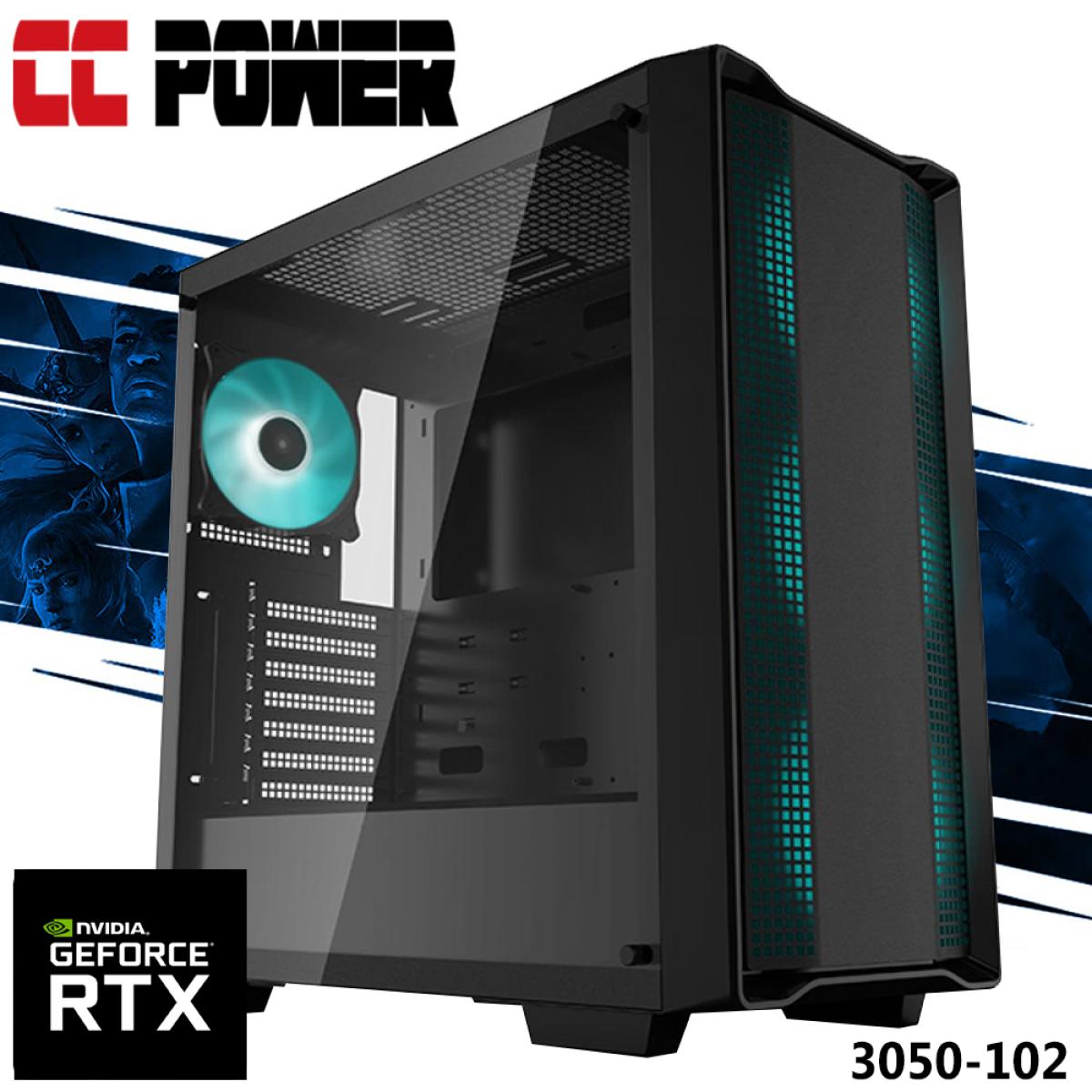 CC Power 3050-102 Gaming PC NEW 12Gen Intel Core i5 6-Cores w/ Nvidia RTX 3050 6GB DDR6 & Advanced Air Cooler
