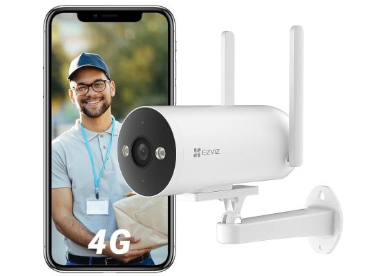 EZVIZ H5 4G Sim Based Smart Home Camera|2K Resolution|Ai Based Human/Vehicle Detection|Color Night Vision|Active Defense|Two Way Talk|Weatherproof|Supports MicroSD