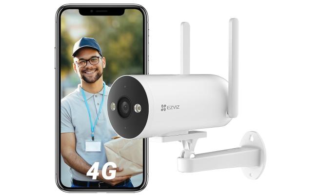 EZVIZ H5 4G Sim Based Smart Home Camera|2K Resolution|Ai Based Human/Vehicle Detection|Color Night Vision|Active Defense|Two Way Talk|Weatherproof|Supports MicroSD