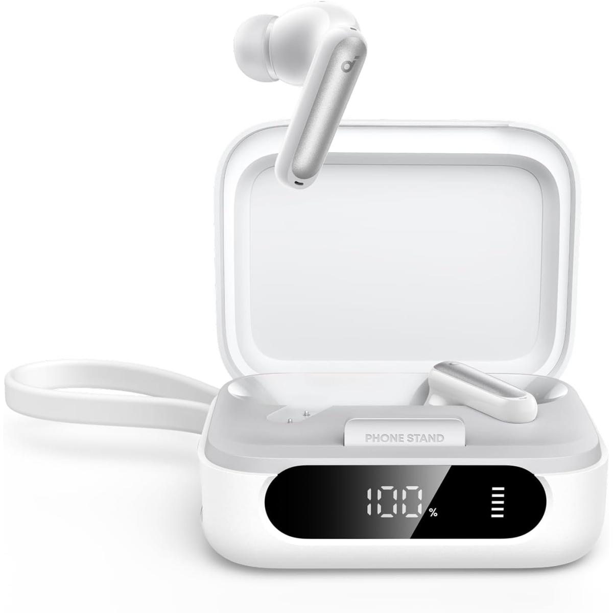 Anker Soundcore P41i Adaptive Noise Cancelling Earbuds with Portable Phone Charger, Only for USB-C Charging, 12H Playtime, 192H with Case, 6-Mic AI Clear Calls, IPX5 Wireless Bluetooth Earbuds - White