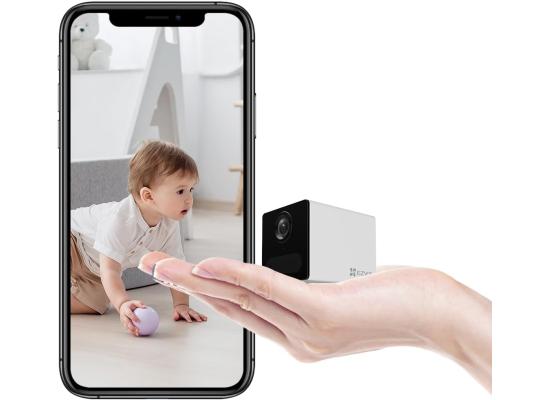 Ezviz CB2 Wi-Fi Smart Home Battery Camera, 1080p Resolution, IR Night Vision Up to 5m, Two-Way Talk, Smart Human Motion Detection, Up to 50 Days of Battery Life, White