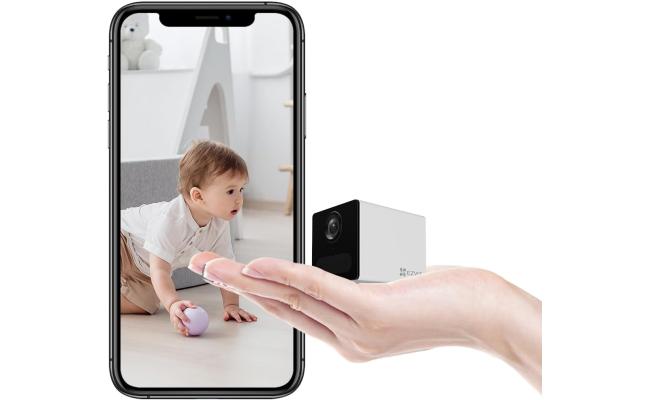 Ezviz CB2 Wi-Fi Smart Home Battery Camera, 1080p Resolution, IR Night Vision Up to 5m, Two-Way Talk, Smart Human Motion Detection, Up to 50 Days of Battery Life, White