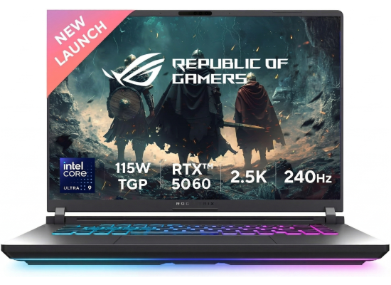 ASUS ROG Strix G16 (2025) G615LM NEW Intel Core Ultra 9 Gen II 275HX 24-Cores w/ NVIDIA RTX™ 5060 8GB DDR7 & 2.5K IPS 240Hz Display , Eclipse Gray