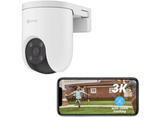 EZVIZ H8C Pro 3K (5MP) Pan & Tilt Wi-Fi Outdoor Security Camera, AI Human & Vehicle Detection, Auto-Zoom , Color & IR Night Vision , Two-Way Audio, Siren & Strobe Light, Wi-Fi & Ethernet, MicroSD up to 512GB & Cloud Storage