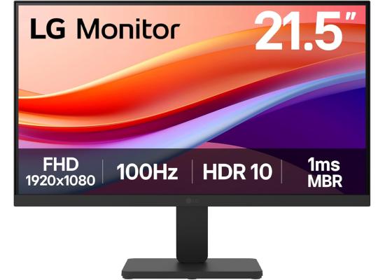 LG 22U401A 21.5" IPS Full HD 100Hz HDR10 1ms up to 99% sRGB Dynamic Action Sync Borderless Design Black Stabilzer HDMI & VGA Interface - Black
