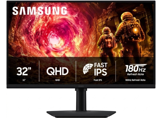 Samsung 32” Odyssey G5 G50F QHD 2K 180Hz Refresh Rate, Fast IPS Panel, HDR10, NVIDIA G-Sync Compatible, 1ms Response Time (GtG), AMD FreeSync™, Adjustable Stand, LS32FG502EMXUE product thumbnail 2