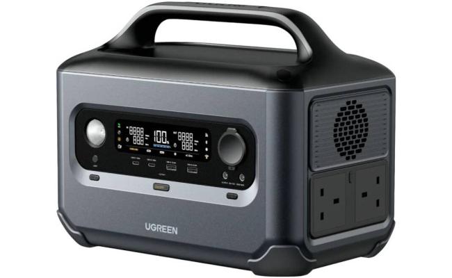 UGREEN PowerRoam GS600 680Wh 600W Portable Power Station, Fast-Charging PowerZip Technology, U-Turbo 1500W Support, EV-Rated LFP Batteries (3000+ Cycles), Solar/DC/AC Input, 965W Total Output