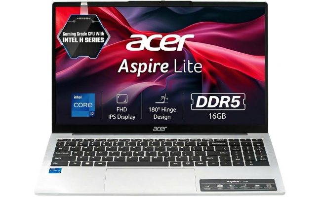 Acer Aspire Lite AL15-72P (2025) 13th Gen Intel Core i7 13620H 10-Cores High-Performance Processor w/ DDR5 Memory & IPS Full HD Display - Silver