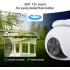 Ezviz H80F Multi Triple-Lens Smart Home Wi-Fi Camera, 2K+ Triple Lenses, 360° Panoramic View, 12x Mixed Zoom, Color Night Vision, Two Patrol Modes, IP67 Weatherproof, White