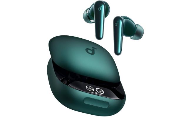 Anker Soundcore Liberty 4 Pro, Noise Cancelling Wireless Earbuds, 7-Sensor and Real-Time Adaptive Noise Cancelling, 2× Faster Charging, Studio-Level Hi-Fi Music, Clear Calls with 6 Mics and AI - Green