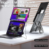 V2COM N2 16" IPS Full HD Portable Monitor Extender with Height-Adjustable Case Stand, 360° Rotation & Vertical Lift, USB-C/HDMI Plug & Play VESA Mount Support