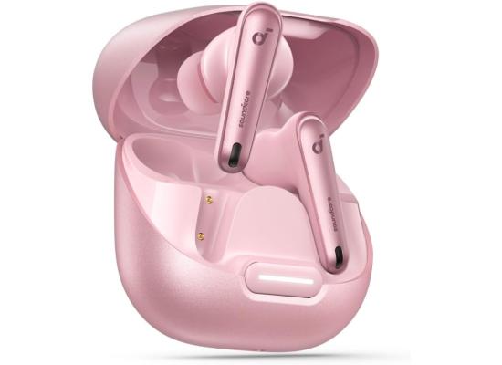 Anker soundcore  Liberty 4 NC Wireless Earbuds, 98.5% Noise Reduction, Adaptive Noise Cancelling to Ears and Environment, Hi-Res Sound, 50H Battery, Wireless Charging, Bluetooth 5.3 - Pink