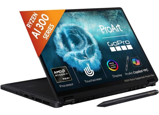 ASUS ProArt PX13 (2025) HN7306EA Copilot+ PC AI MAX+ 395 Pro-Grade Graphics 16-Cores w/ AMD Radeon 8060S Graphic & 3K OLED 60Hz 2-in-1 Touch Display , Nano Black