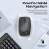 Promate ProCombo-14 Ergonomic Wireless Multimedia Keyboard with Palm Rest & Ambidextrous Mouse, 1200 DPI Sensor Resolution, Media Control, Palm Rest, English - Arabic Layout, Black