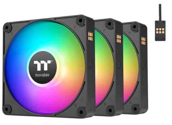 Thermaltake CT140 EX ARGB Reverse PC Cooling Fan (3-Fan Pack), Magnetic Connection, 5V Motherboard Sync, 16.8 Million Colors 9 Addressable LEDs, 140 mm Case/Radiator Fan