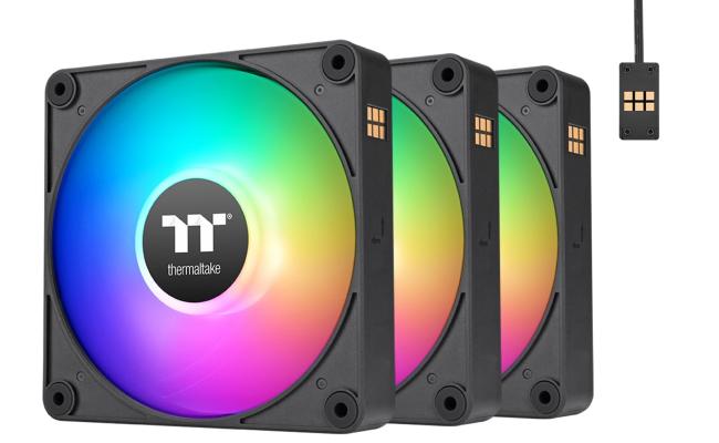 Thermaltake CT140 EX ARGB Reverse PC Cooling Fan (3-Fan Pack), Magnetic Connection, 5V Motherboard Sync, 16.8 Million Colors 9 Addressable LEDs, 140 mm Case/Radiator Fan