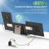 V2COM S7 Pro 16" 2.5K QHD IPS Triple Screen Extender,100% sRGB, USB-C & Mini HDMI, Dual Speakers, Ultra-Slim Detachable Design, Narrow Bezels, Black
