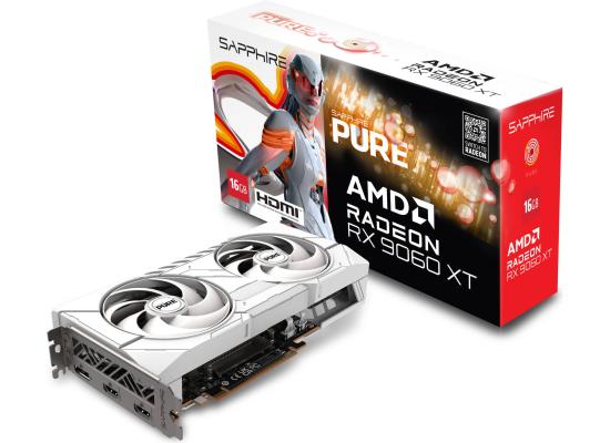 SAPPHIRE PULSE AMD Radeon RX 9060 XT 16GB GDDR6 128-Bit Memory, 3290 MHz Boost Clock, 2048 Stream Processors, 20 Gbps Memory Clock, PCI-Express 5.0 x16
