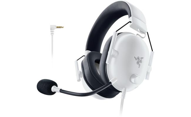 Razer BlackShark V2 X Gaming Headset: Special Edition - 50mm Drivers - Cardioid Mic - Comfortable Noise Isolating Earcups - for PC, Mac, PS5, Xbox One, Nintendo Switch via 3.5mm Audio Jack - White
