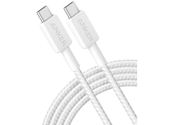Anker 322 USB-C to USB-C Cable Fast Charging & Data Transfer 0.9m 60W - White