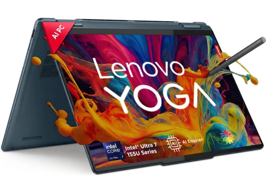 Lenovo Yoga 7 2-in-1 (2024) AI-Powered Performance Intel® Ultra 7 155U 12-Cores Fast-Charging, Long-Lasting Power w/ Touch Display & Lenovo® Pen , Tidal Teal