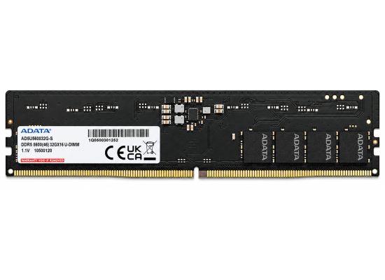 ADATA DDR5-5600 32GB (1x 32GB) U-DIMM Desktop Memory On-Die ECC