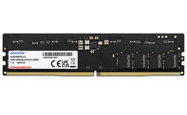 ADATA DDR5-5600 32GB (1x 32GB) U-DIMM Desktop Memory On-Die ECC