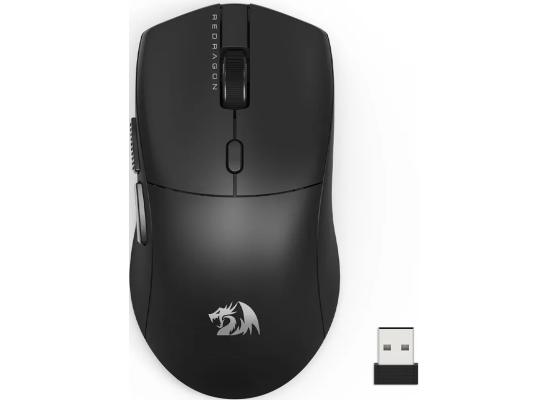 Redragon M815 NEVA Pro Lightweight Wireless Gaming Mouse Tri-Mode connectivity, BT/2.4G Wireless/Wired Optical Mice, 26000 DPI, 6 Programmable Buttons for PC/Mac, Black