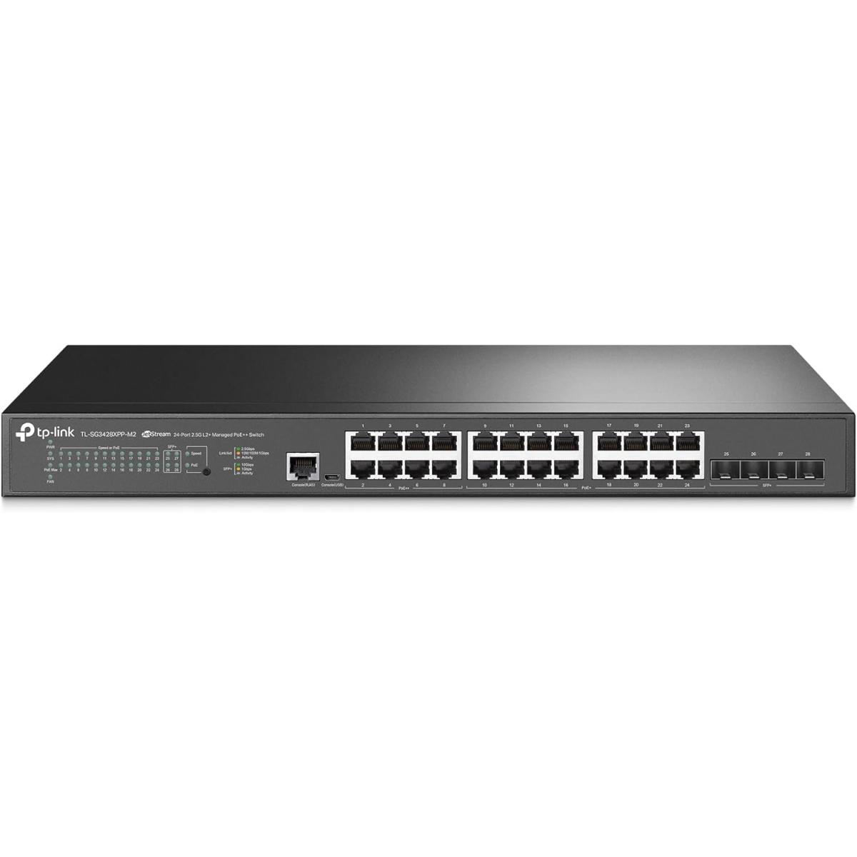 TP-Link Omada SG3428XPP-M2 V2 24-Port 2.5G PoE++ Managed Switch with 4-Port 10G SFP+
