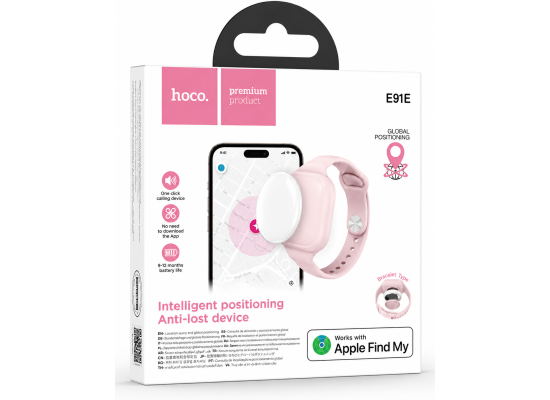 HOCO E91E Smart Tracker Bracelet with Apple Find My - Powder