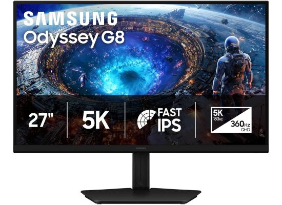 Samsung Odyssey G8 G80HF 27-inch IPS 5K 180 Hz / QHD 360 Hz Gaming Monitor – Black