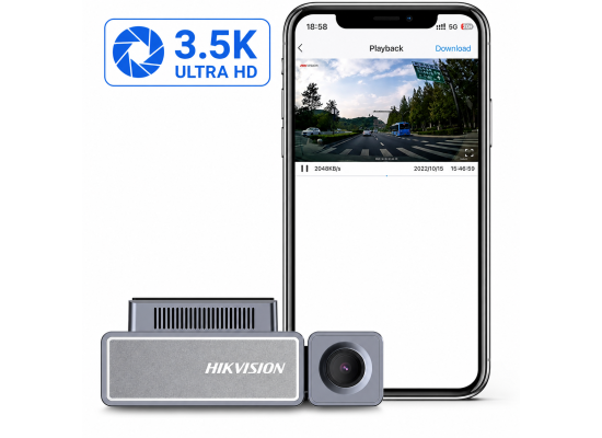 Hikvision AE-DC8222-C8 PRO 3.5K 2-Channel GPS Wi-Fi Dash Camera