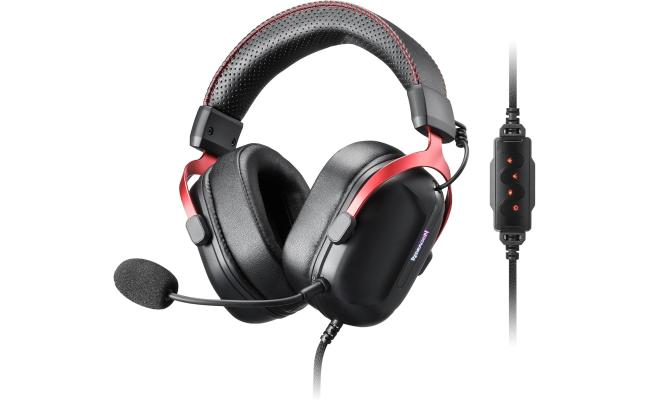 Redragon H312 Cybill USB Wired Gaming Headphone , 7.1 Surround Sound , Driver 50mm , Aluminum Frame , Noise-cancelling Mic ,  RGB lighting , Black