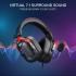 Redragon H312 Cybill USB Wired Gaming Headphone , 7.1 Surround Sound , Driver 50mm , Aluminum Frame , Noise-cancelling Mic ,  RGB lighting , Black