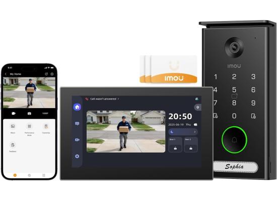 IMOU VDP7 5MP 2-Wire Video Doorphone Kit with 7-inch Touch Screen - VO1-5M0R / VH1-7A0S