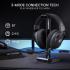 Redragon H858 3-Mode Wireless Gaming Headset, 7.1 Surround Sound, 53 mm Drivers, Memory Foam Ear Pads, Detachable Noise-canceling Microphone, Over-Ear Headphones Works for Mobile, PC/PS5/NS