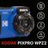 KODAK PIXPRO WPZ2 16MP Waterproof Digital Camera, 15m, 4X Zoom, Blue