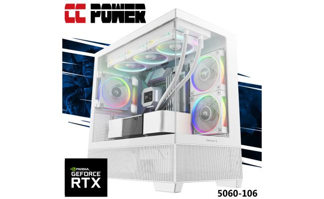 CC Power 5060-106 Gaming PC NEW 9Gen AMD Ryzen 5 9600X 6-Cores w/ Nvidia RTX 5060 8GB DDR7 & DDR5 Memory & Advanced Air Cooler