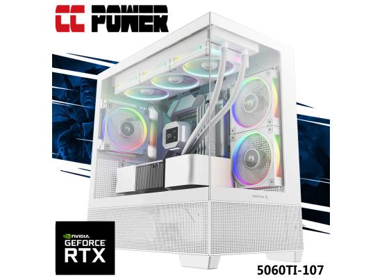 CC Power 5060TI-107 Gaming PC NEW 9Gen AMD Ryzen 5 9600X 6-Cores w/ Nvidia RTX 5060 TI 16GB DDR7 & DDR5 Memory & Advanced Air Cooler
