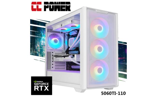 CC Power 5060TI-110 Gaming PC NEW 9Gen AMD Ryzen 9 9900X 12-Cores w/ Nvidia RTX 5060 TI 8GB DDR7 & DDR5 Memory & Liquid Cooler