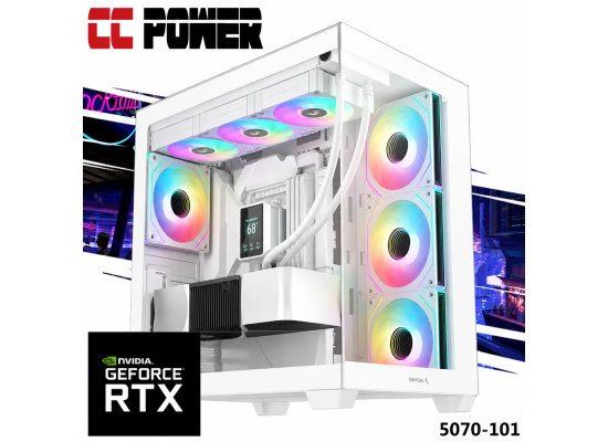 CC Power 5070-101 Gaming PC NEW 14Gen Intel I7 20-Cores w/ Nvidia RTX 5070 12GB DDR7 w/ Advanced Air Cooler